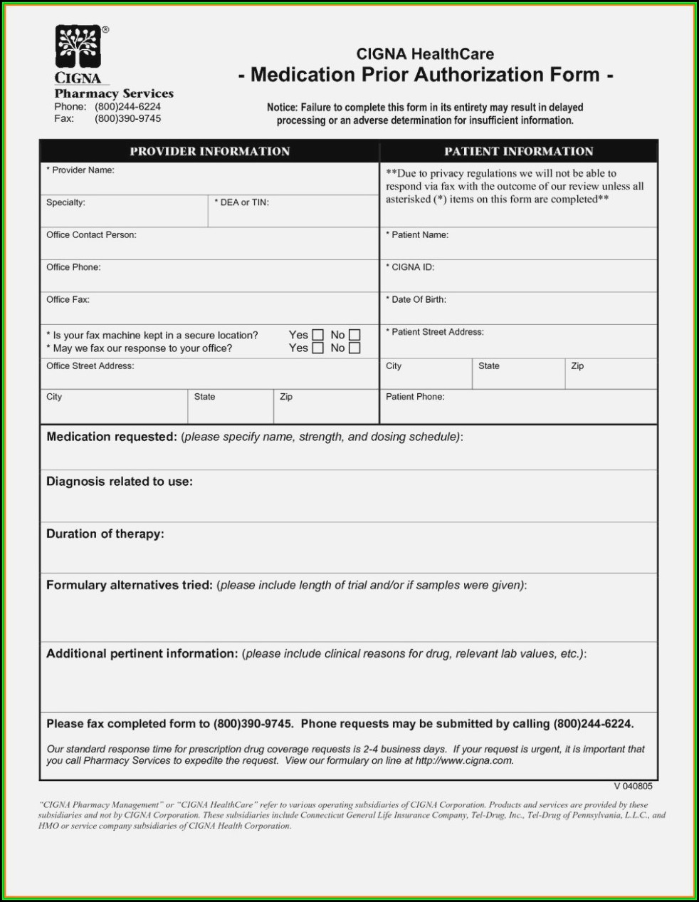 Aarp Prior Authorization Form
