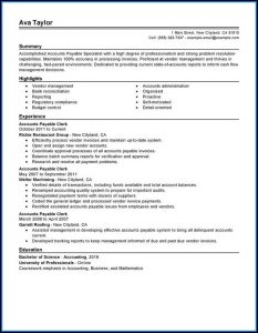 Accounts Payable Resume