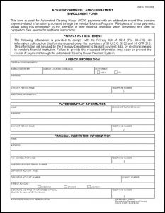 Ach Vendor Payment Form
