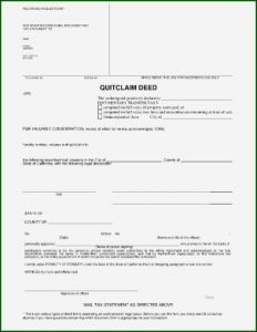 Blank Quit Claim Deed Form California