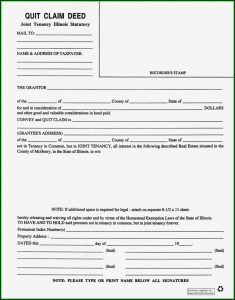 Blank Quit Claim Deed Form Nevada