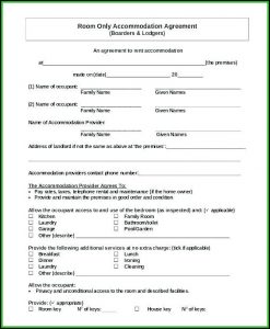 Blank Room Rental Agreement Form