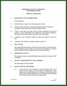 Blank Tenancy Agreement Form