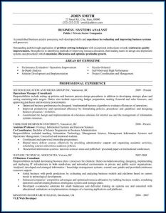 Business Analyst Resume Templates Samples