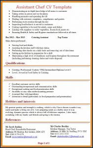 Chef Cv Templates