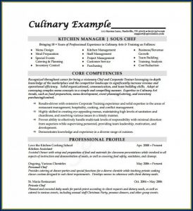 Chef Resume Template Word Free