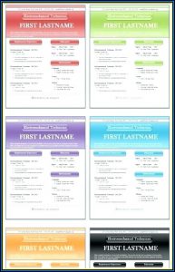 Colorful Resume Templates Word Free Download