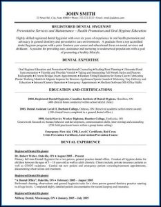 Dental Hygienist Resume Template