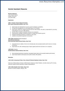 Dental School Resume Template