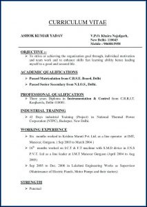 Different Types Of Resume Format Free Download