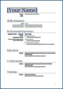 Fillable Resume Templates