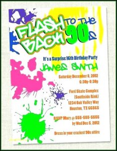 90s Birthday Party Invitation Template