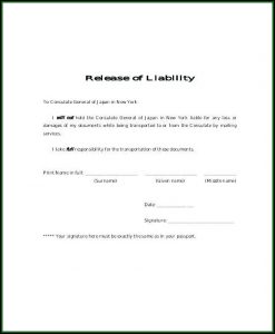 Accident Waiver And Release Of Liability Form Template Free