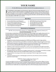Accounts Payable Resume Template Free
