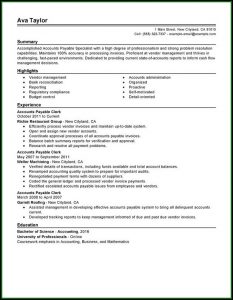 Accounts Payable Specialist Resume Templates