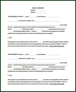 Apartment Rental Agreement Template Word