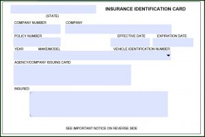 Auto Insurance Id Card Template
