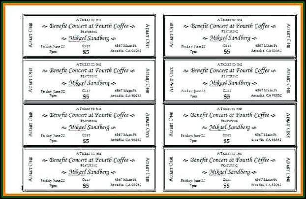 Bbq Benefit Tickets Template