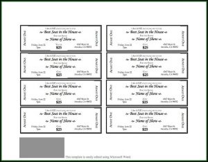 Bbq Dinner Ticket Template