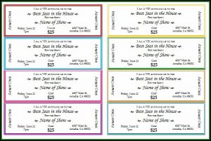 Bbq Tickets Template Word