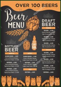Beer And Wine Menu Templates