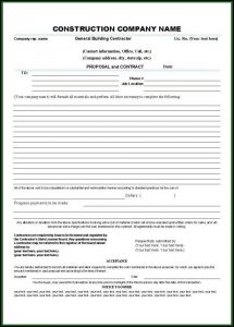 Builder Contract Template Uk