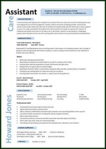 Caregiver Cv Template