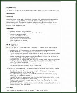 Caregiver Resume Templates