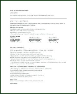 Child Caregiver Resume Templates