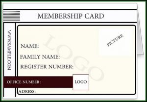Club Membership Card Template