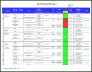 Construction Project Progress Report Template Excel