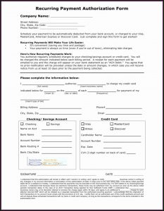 Direct Payment Authorization Form Template