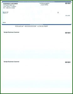 Business Check Printing Template Excel
