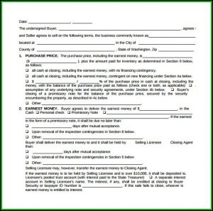Business Purchase Agreement Template Word