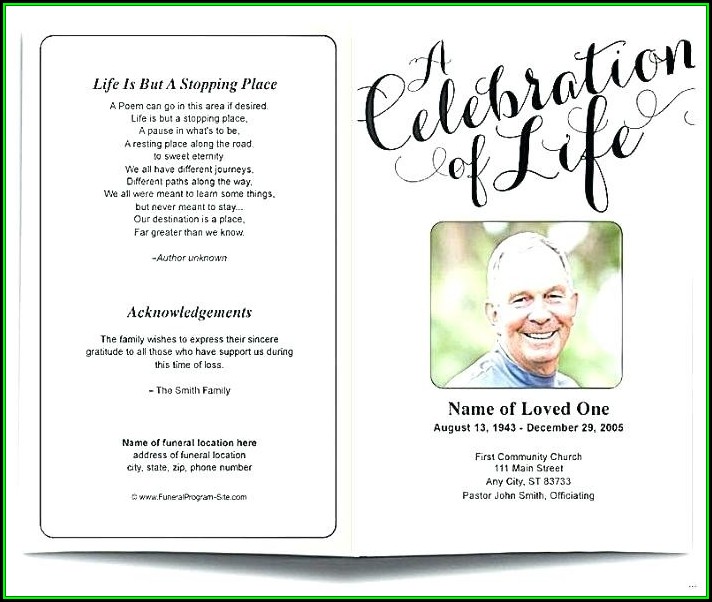 Celebration Of Life Template Free Download