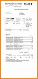 Chase Bank Statement Form