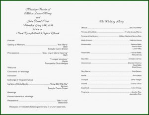 Christian Church Wedding Program Template