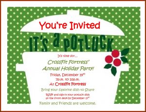 Christmas Potluck Invitation Template