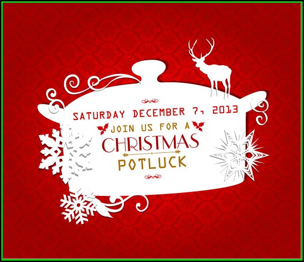 Christmas Potluck Party Invitation Template