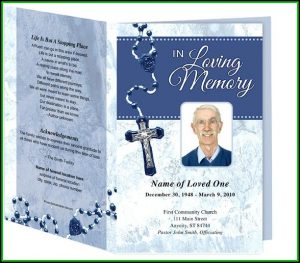 Church Wedding Program Template With Mass
