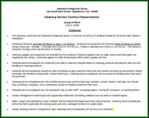 Cleaning Contract Template Pdf