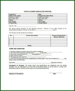 Cleaning Proposal Template Pdf