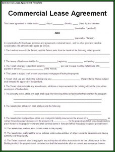 Commercial Lease Template Word