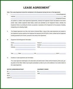 Commercial Vehicle Lease Agreement Template Word