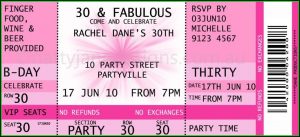 Concert Ticket Invitations Template Free