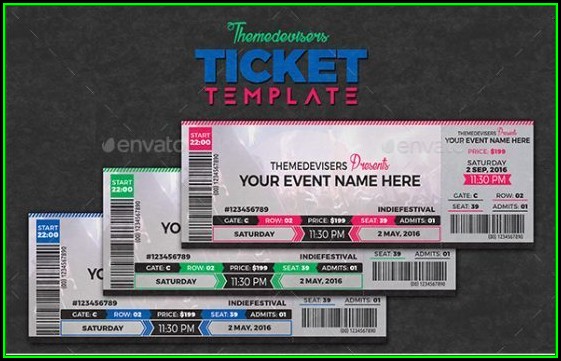 Concert Ticket Template Psd Free