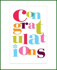 Congratulations Card Template Free