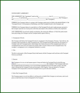 Consignment Agreement Template