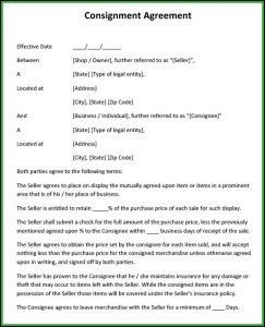 Consignment Agreement Template Free