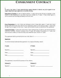 Consignment Agreement Template South Africa